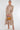 Tan Retro Floral Swirl Print Maxi Shirt Dress
