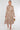 Tan Retro Floral Swirl Print Maxi Shirt Dress
