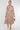Tan Retro Floral Swirl Print Maxi Shirt Dress