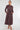 Navy and Berry Vintage Rose Print Midi Dress