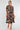 Botanic Noir Leaf Print Midi Dress