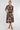 Botanic Noir Leaf Print Midi Dress
