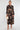 Black Autumnal Floral Print Midaxi Shirt Dress