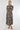 Black and Gold Botanical Print Maxi Shirt Dress