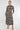 Black and Gold Botanical Print Maxi Shirt Dress