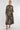 Black and Beige Mandala Print Midaxi Shirt Dress