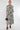 Mono Floral Swirl Print Midi Shirt Dress