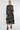 Black Sketch Botanical Print Maxi Shirt Dress