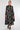 Black Sketch Botanical Print Maxi Shirt Dress