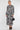 Black Retro Floral Swirl Print Maxi Shirt Dress