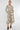 Cream Sketch Botanical Print Maxi Shirt Dress