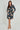 Teal and Blush Tropical Floral Print Mini Shirt Dress