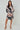 Beige Abstract Brushstroke Print Mini Shirt Dress