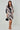 Beige Abstract Brushstroke Print Mini Shirt Dress