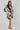 Beige Abstract Brushstroke Print Mini Shirt Dress