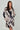 Beige Abstract Brushstroke Print Mini Shirt Dress