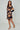 Black and Mustard Smoky Abstract Print Mini Shirt Dress
