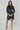Mono Geometric Maze Print Mini Shirt Dress