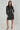 Mono Geometric Maze Print Mini Shirt Dress