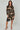 Khaki and Blush Tropical Floral Print Mini Shirt Dress