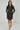 Black and Camel Chevron Print Mini Shirt Dress