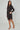 Black and Camel Chevron Print Mini Shirt Dress