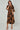 Black and Tan Geometric Stripe Print Midi Shirt Dress