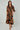 Black and Tan Geometric Stripe Print Midi Shirt Dress