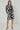 Black and White Abstract Patchwork Print Mini Shirt Dress