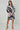 Grey Abstract Brushstroke Print Mini Shirt Dress