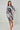 Grey Abstract Brushstroke Print Mini Shirt Dress