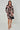 Black and Blush Abstract Tie Dye Print Mini Shirt Dress