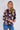 Navy Floral Print Satin Shirt