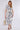 Blue Graphic Wave Print Short Sleeve Midi Shirt Dress