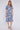 Blue Peony Flutter Sleeve Midi Tea Dress