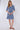 Blue Paisley Floral Print Knotted Mini Dress