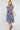Cobalt Leaf Print Linen-Blend Midi Shirt Dress