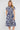 Cobalt Leaf Print Linen-Blend Midi Shirt Dress