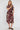 Maroon Bold Leaf Print Midi Shirt Dress