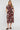 Maroon Bold Leaf Print Midi Shirt Dress