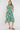 Green Leaf Print Linen-Blend Midi Shirt Dress