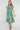 Green Leaf Print Linen-Blend Midi Shirt Dress