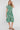 Green Leaf Print Linen-Blend Midi Shirt Dress