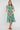Green Leaf Print Linen-Blend Midi Shirt Dress