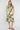 Green Botanical Leaf Print Tiered Midi Shirt Dress