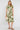 Green Botanical Leaf Print Tiered Midi Shirt Dress