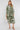 Green Boho Paisley Tile Print Tiered Midi Shirt Dress