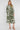 Green Boho Paisley Tile Print Tiered Midi Shirt Dress