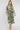 Green Boho Paisley Tile Print Tiered Midi Shirt Dress
