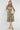 Khaki Geometric Print Half Sleeve Midi Shirt Dress